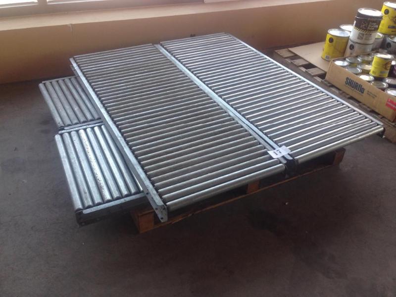 Lot of 4 roller conveyor sections. ...