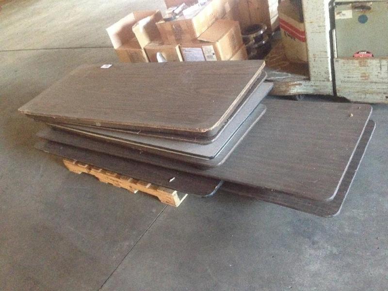Lot of 7 folding tables, various si...