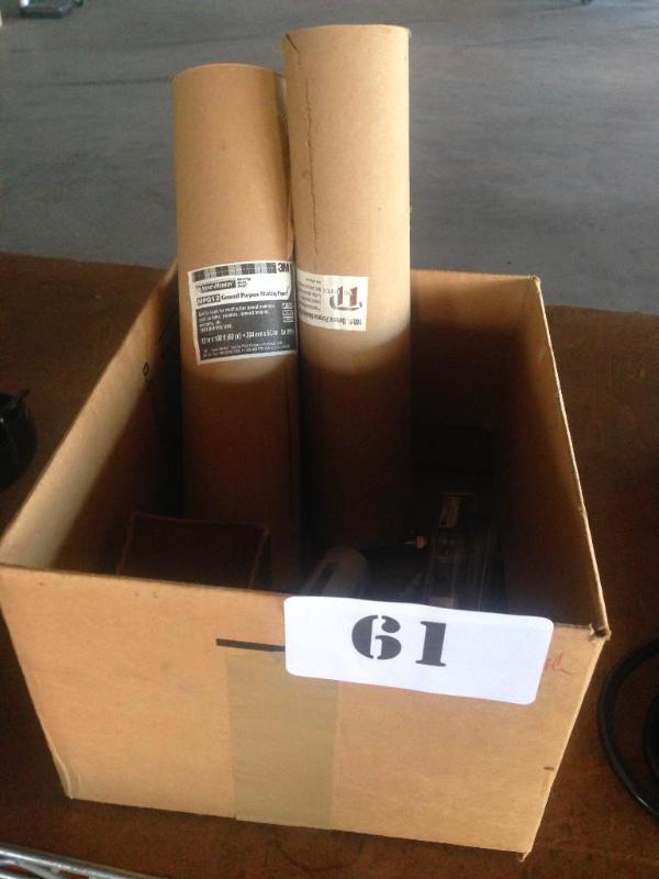 Box of misc. including filters and ...
