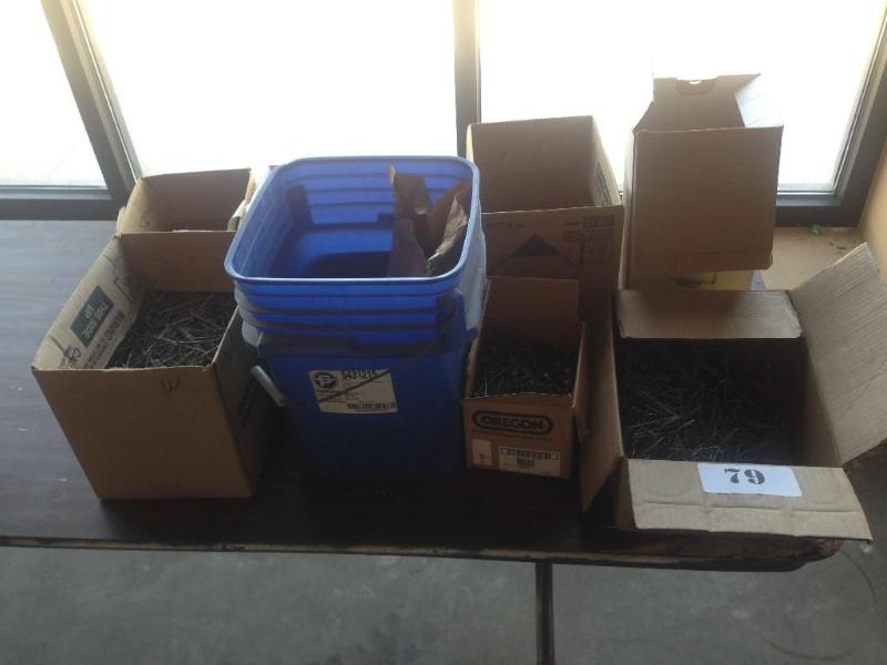Lot of several boxes of nails....