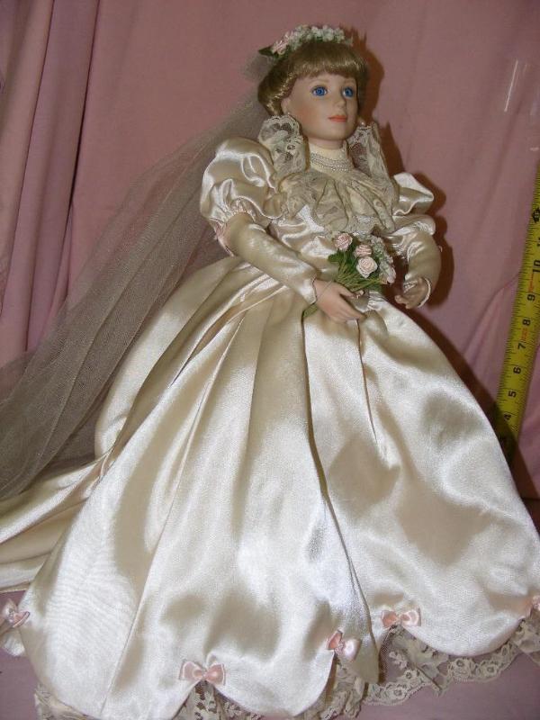 lot 102 image: Porcelain Bride Doll...