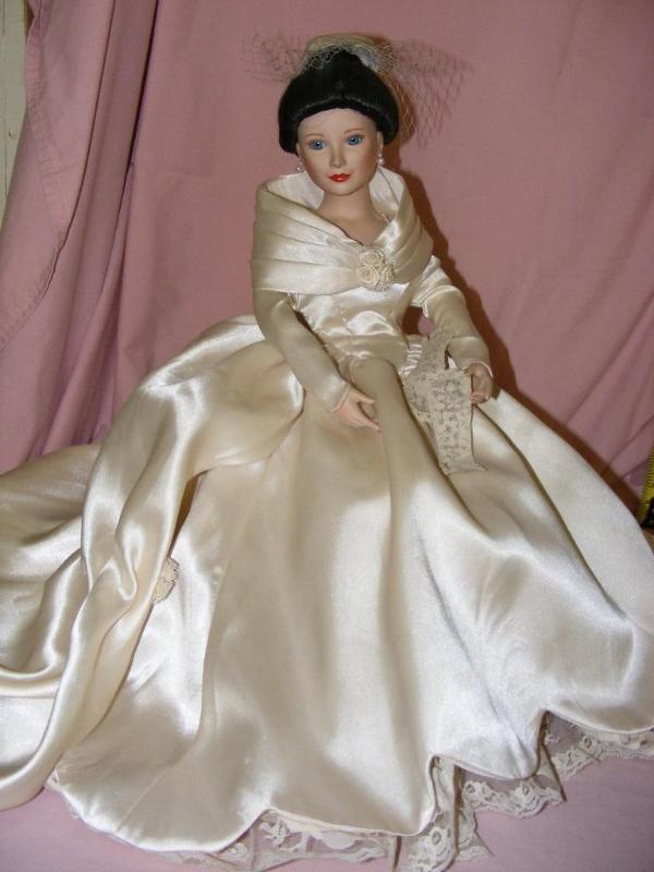 lot 104 image: Porcelain Bride Doll...