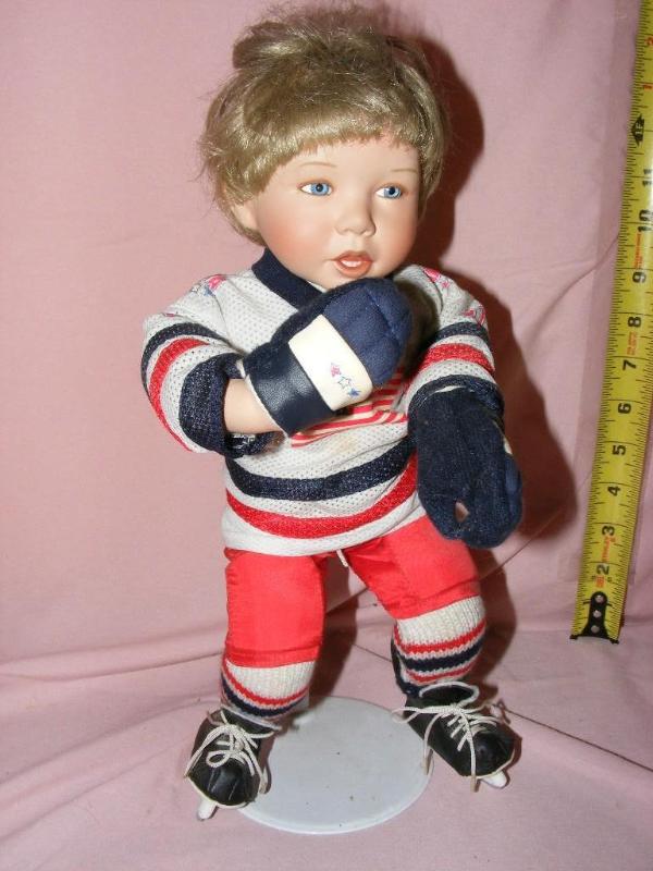 lot 12 image: Hockey Player Doll...