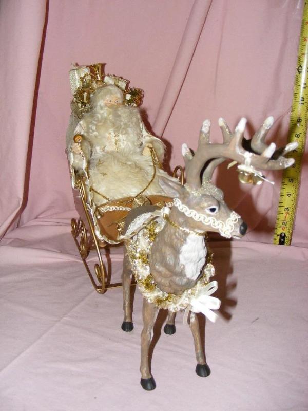 lot 143 image: Santa in Sleigh, pulled by one Rein...