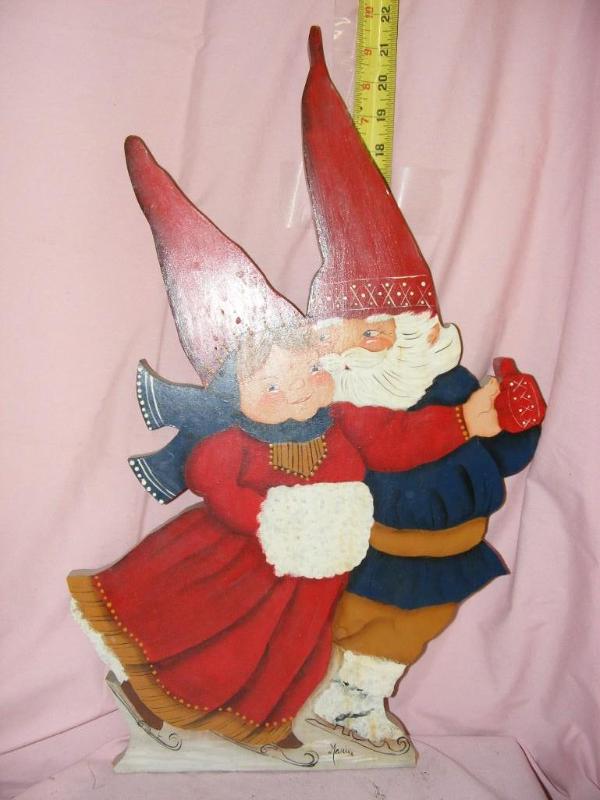 lot 17 image: Wooden Plaque of Skating Garden Gno...