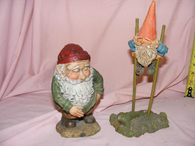 lot 76 image: Two Garden Gnomes,&nbspone on stil...