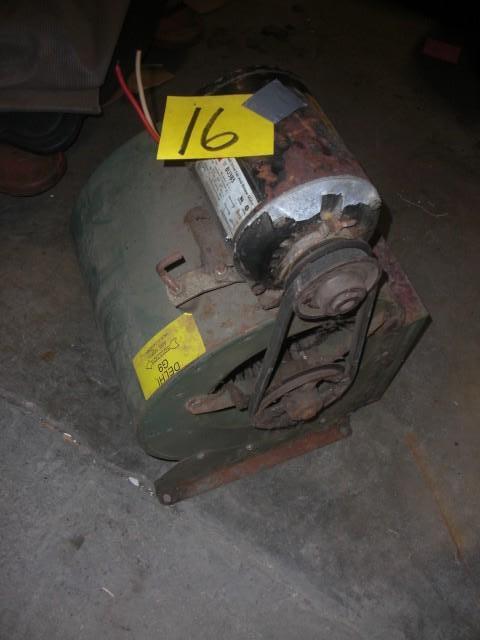 lot 16 image: Squirrel Cage Fan and motor.. Untes...