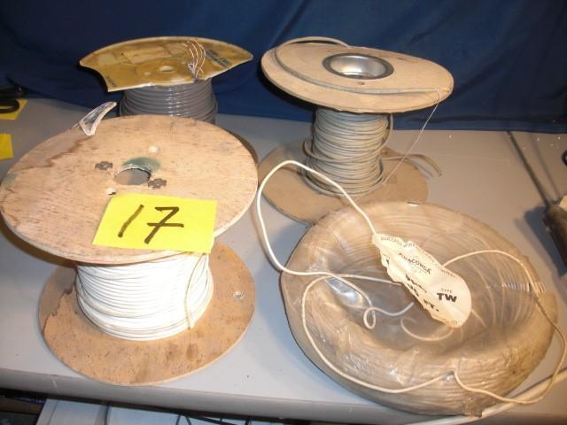 lot 17 image: 3 Partial Rolls Telephone Wire.. 1 ...