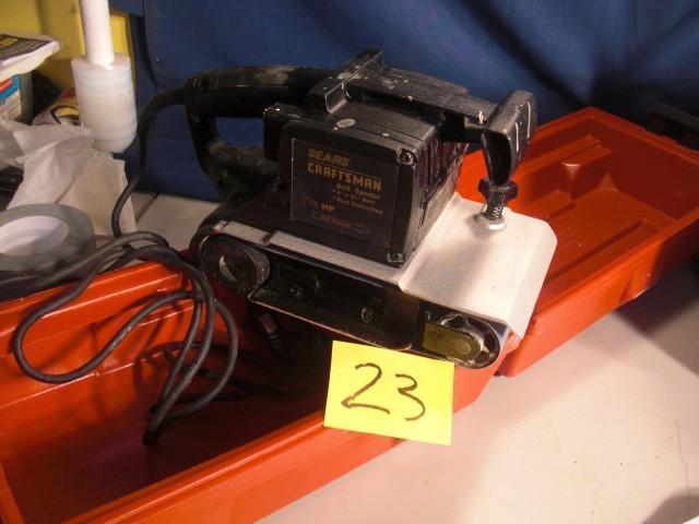 lot 23 image: SEARS CRAFTSMAN Belt Sander.  ...