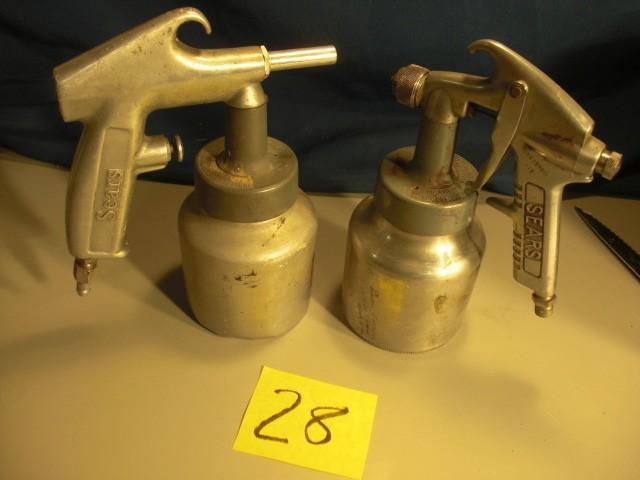 lot 28 image: Two Sears Spray Paint guns...