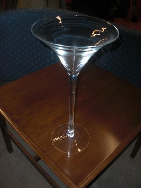 lot 42 image: Two LARGE Martini Glasses.. 9 34 d...