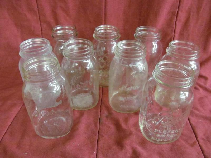 Ball, Kerr, and Atlas Quart Jars (9...