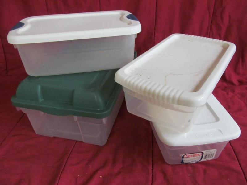 3 Sterilite Containers, 6 Qrt and 1...