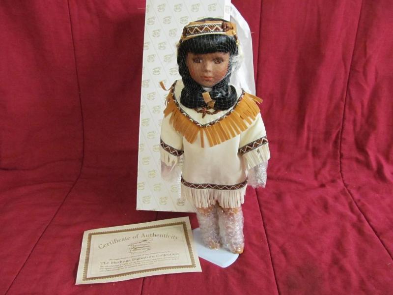 Native American Doll, Heritage Sign...