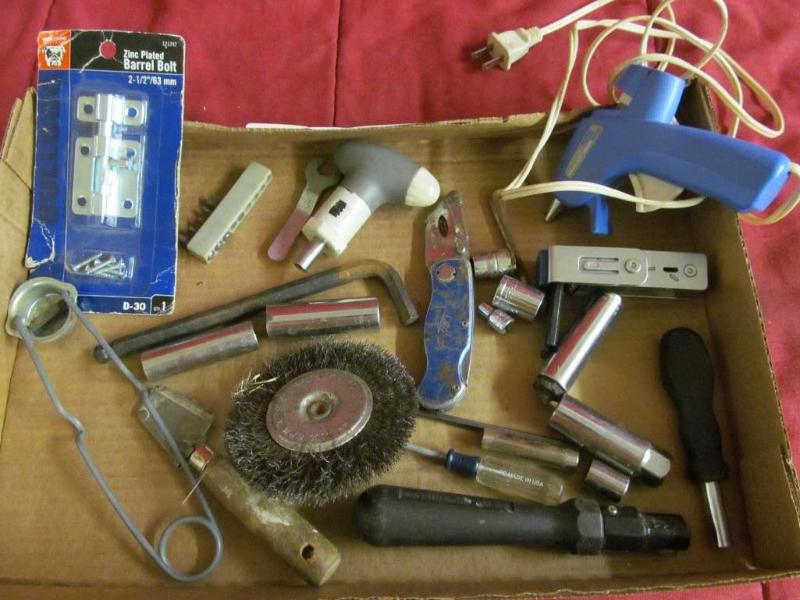 Box of Tools - Glue Gun, Sockets, B...