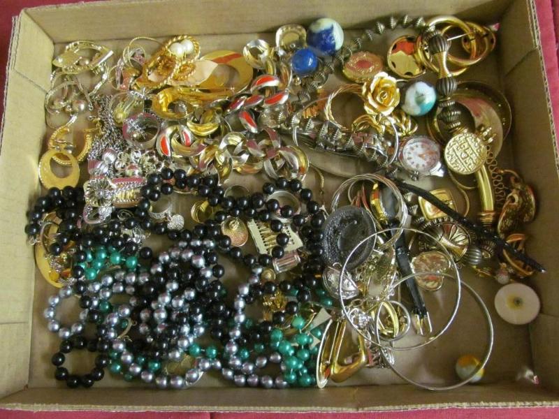 Box of Costume Jewelry - Bracelets,...