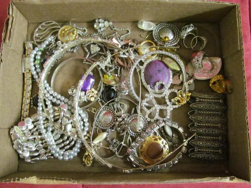 Box of Costume Jewelry - Bracelet, ...