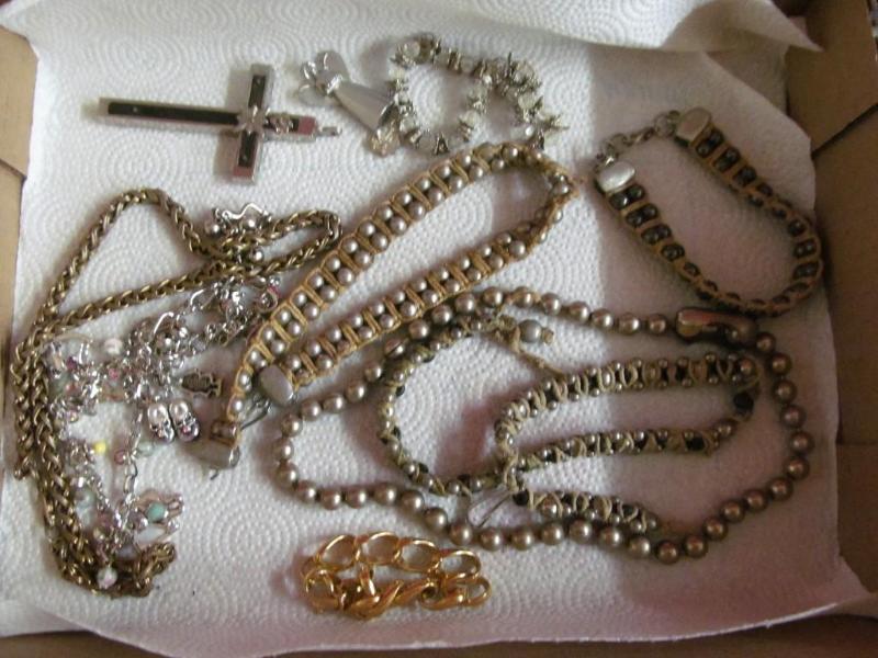 Box of Costume Jewelry - Cross, Nec...