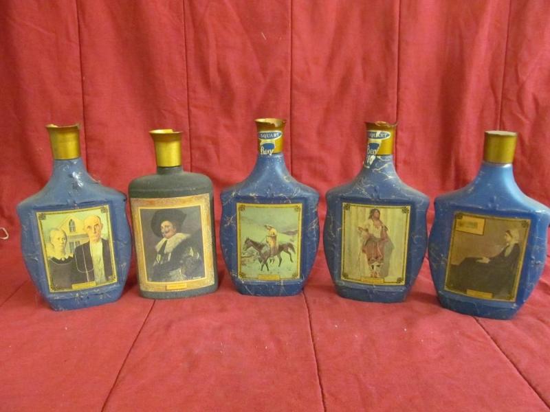 5 Beam Decanters 10&quot Tall, Blu...