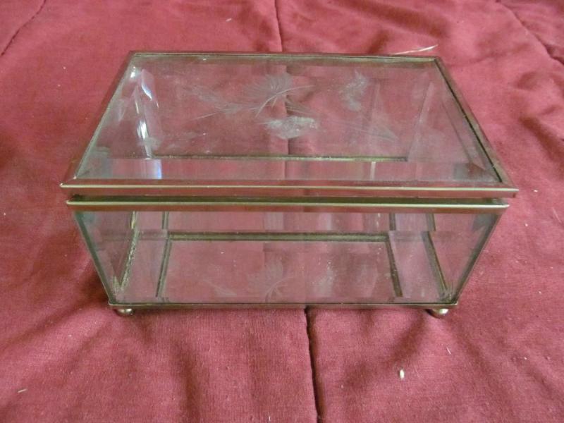 Beveled Glass Dresser Box 4&quot x...