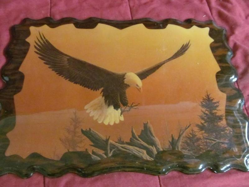 Eagle Print of a Wood Piece, 22&quo...