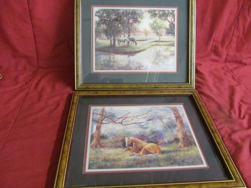 2 Humphrey Pictures of Horses, Fram...