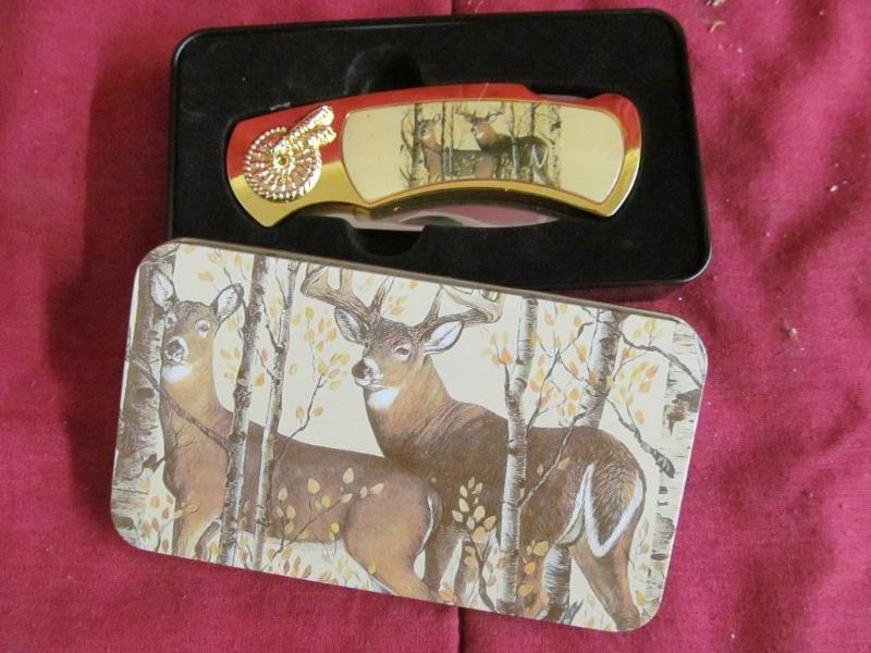 Deer Pocket Knife in Tin 3&quot bl...