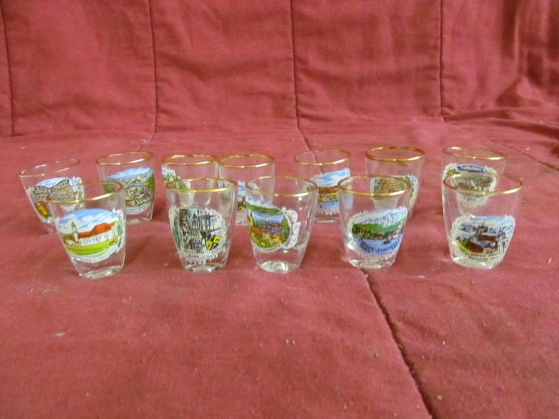 12 German Souvenir Shot Glasses...