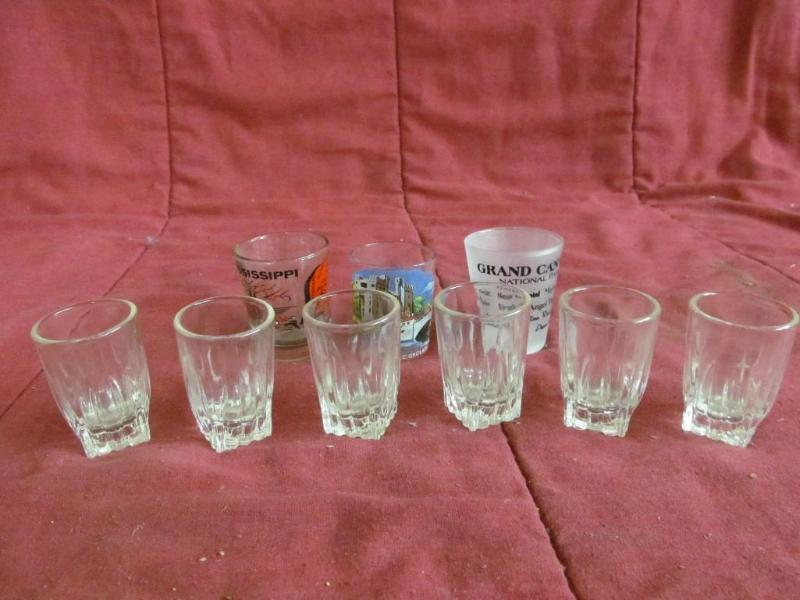 9 Shot Glasses...