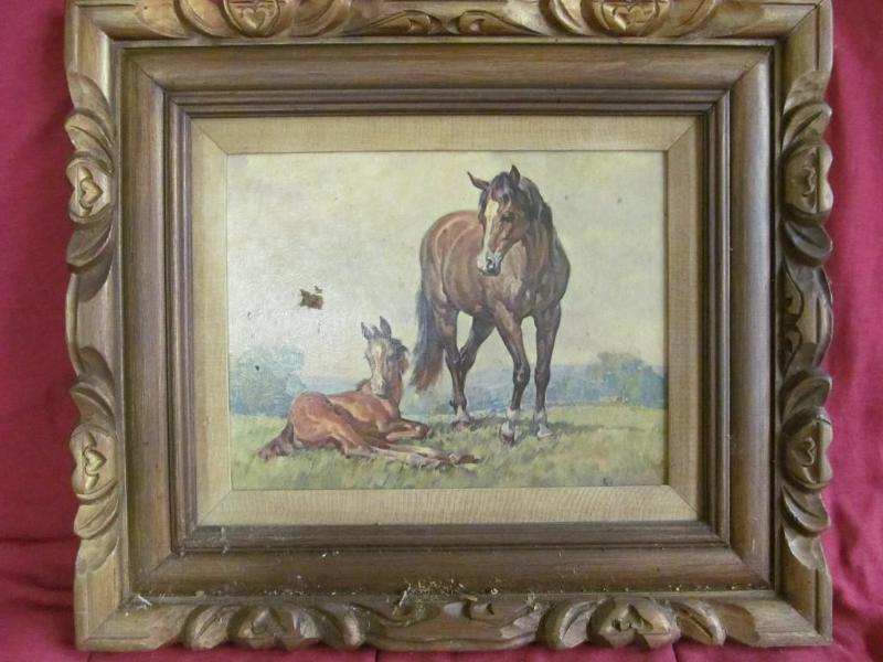 Picture of Horses with carved wood ...