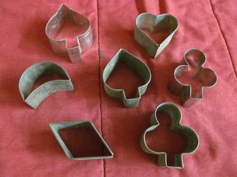 7 Vintage Cookie cutters- heart, cl...