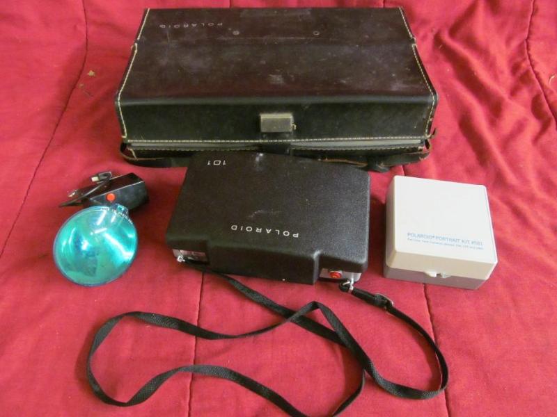 Polaroid 101 Camera with flash atta...