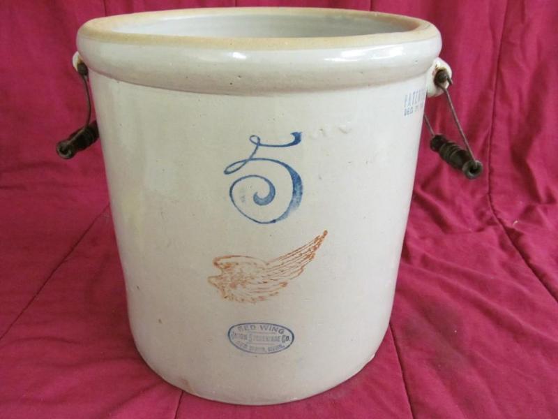 Red Wing 5 Gallon Crock Patented De...