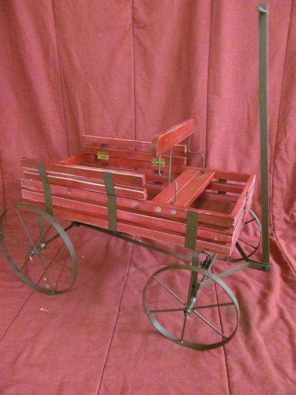Decorative Wood and Metal Wagon...