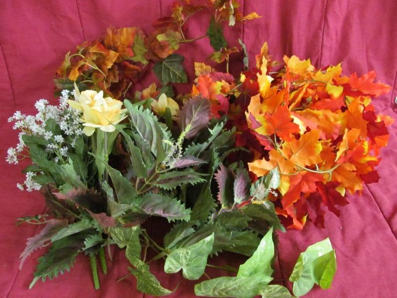 Artificial Fall Flowers and Leaves...