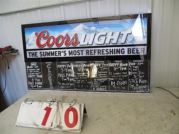 Coors Light Sun-Sat Lighted Menu Si...