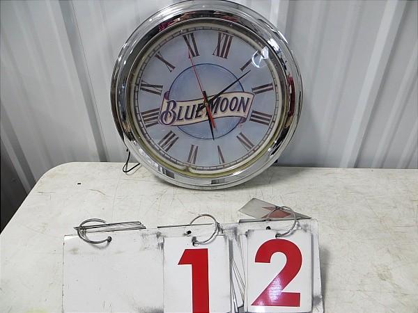 Blue Moon Neon Clock. Clock works- ...