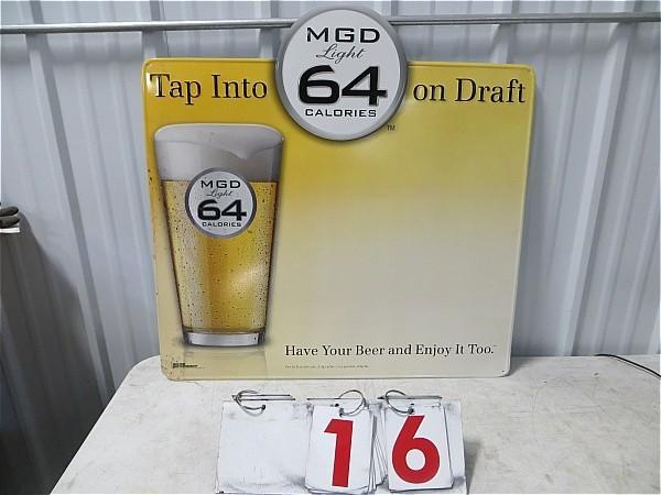 MGD Light 64 Calories On Tap Metal ...