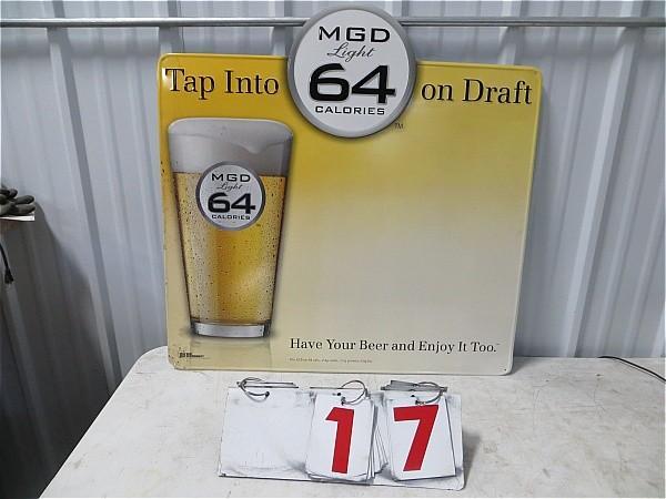 MGD Light 64 Calories On Tap Metal ...