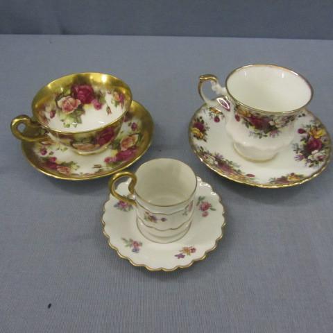Fine china cups &amp saucers Gold...