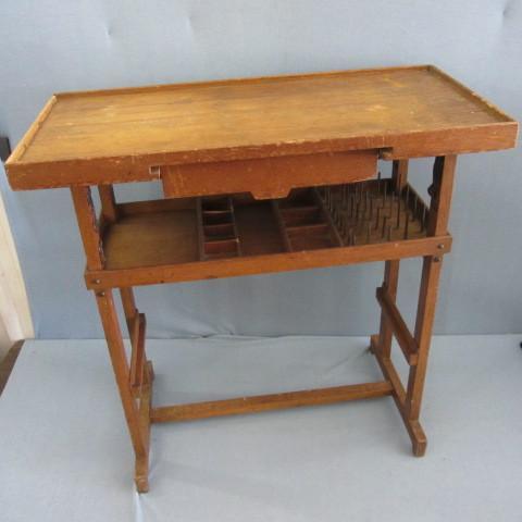 Unique sewing stand, hand made with...