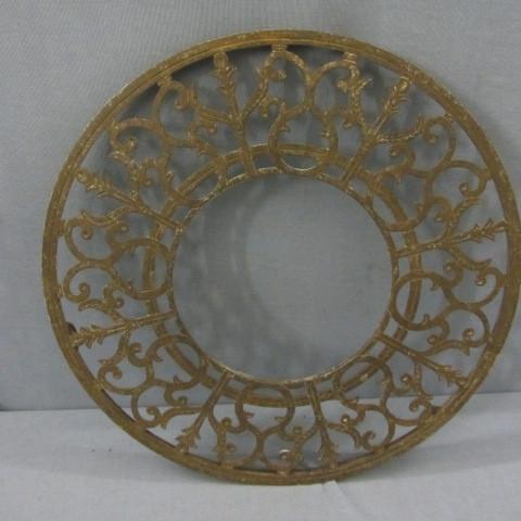 Cast iron stove pipe vent ring,