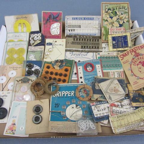 Vintage sewing items Buttons on or...
