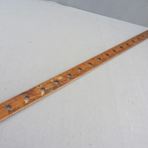 Unusual yardstick, Broadway Auto Pa...