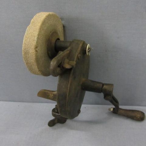 Hand operated bench grinder, clamp ...