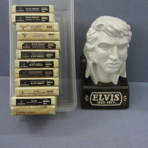Elvis decanter &amp 8-tracks, McCo...