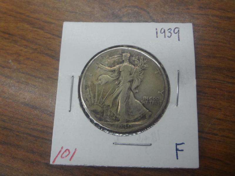 1939 F Walking Liberty Half Dollar...