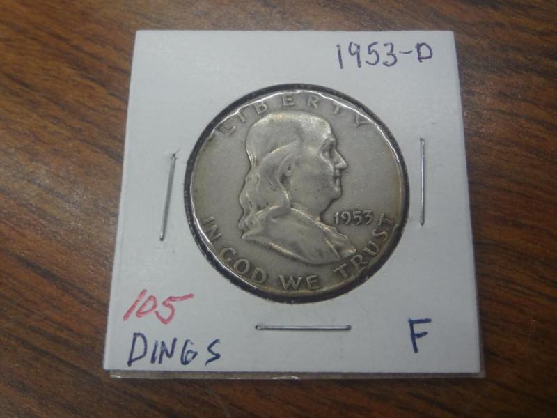 1953-D F Franklin Half Dollar (rim ...