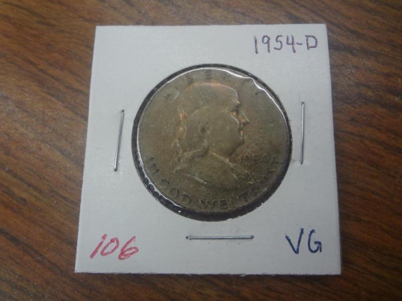 1954-D VG Franklin Half Dollar...