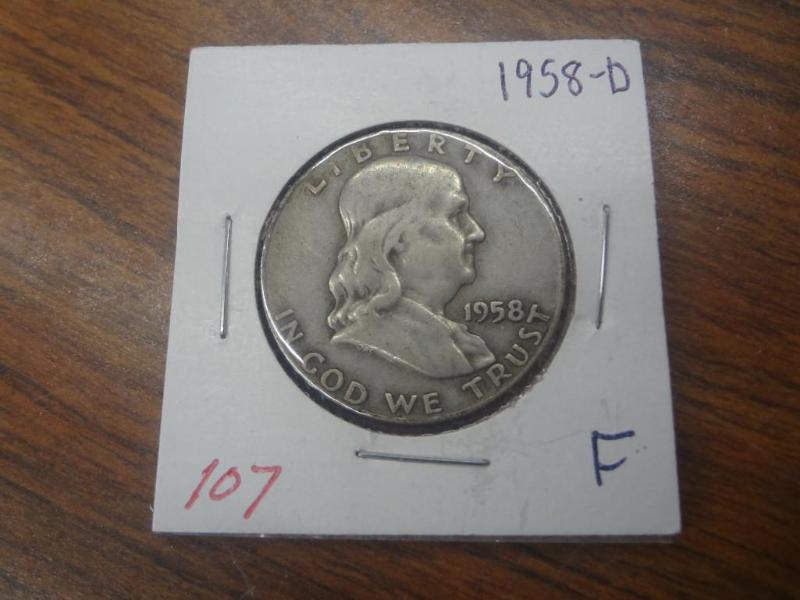 1958-D F Franklin Half Dollar...